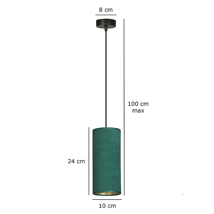Lampa wisząca Bonett średnica 10 cm zielona  - zdjęcie 14