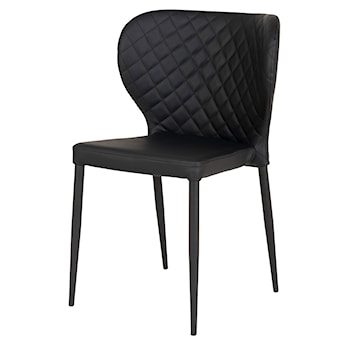 Krzesło tapicerowane Malited czarna ekoskóra