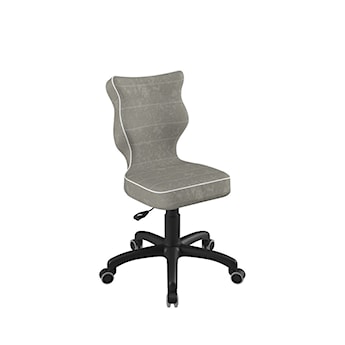 Krzesło biurowe młodzieżowe Petit szare na czarnej podstawie rozmiar 3