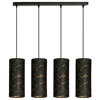 Lampa wisząca Karrla x4 65 cm czarny marmur