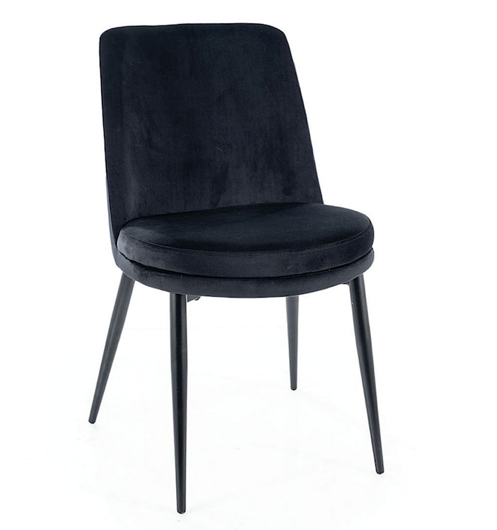 Krzesło tapicerowane Fiellian czarny velvet