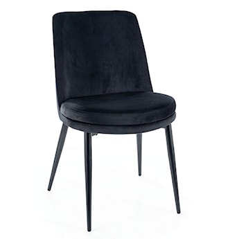 Krzesło tapicerowane Fiellian czarny velvet