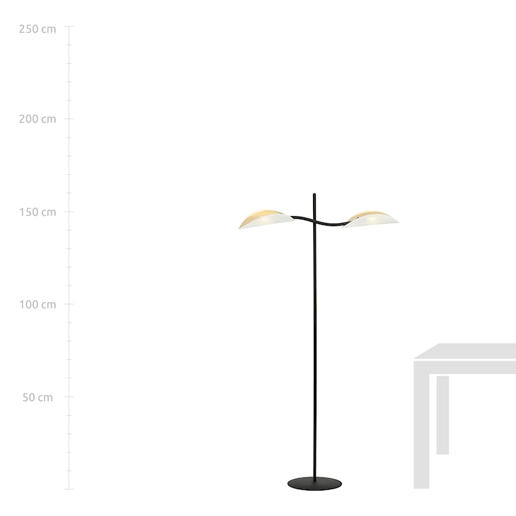 Lampa podłogowa Farang x2 biało-złota  - zdjęcie 5