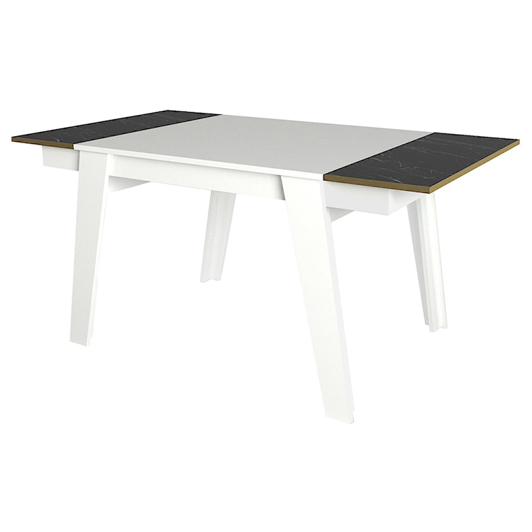 Stół do jadalni Nostirt 148,5x85 cm biało-czarny