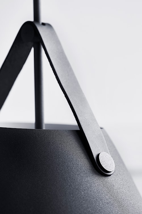 Lampa wisząca Strap średnica 36 cm czarny metalowy klosz  - zdjęcie 8