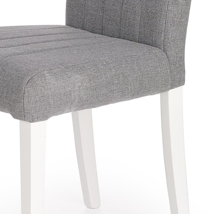 Krzesło tapicerowane Stepani białe z szarym  - zdjęcie 2