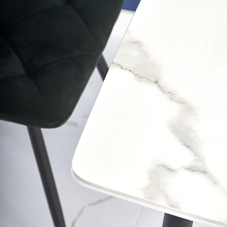 Stół do jadalni Brewary 120x70 cm biały marmur  - zdjęcie 10