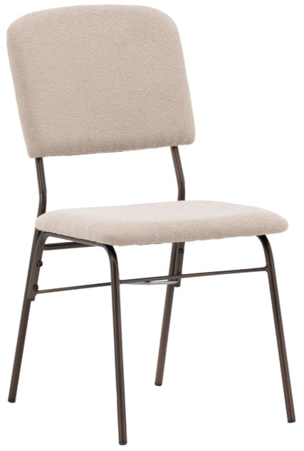 Krzesło tapicerowane Dhevis beżowe