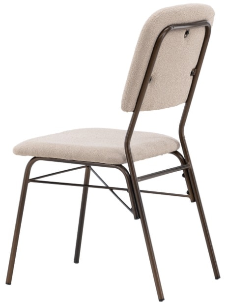 Krzesło tapicerowane Dhevis beżowe  - zdjęcie 7