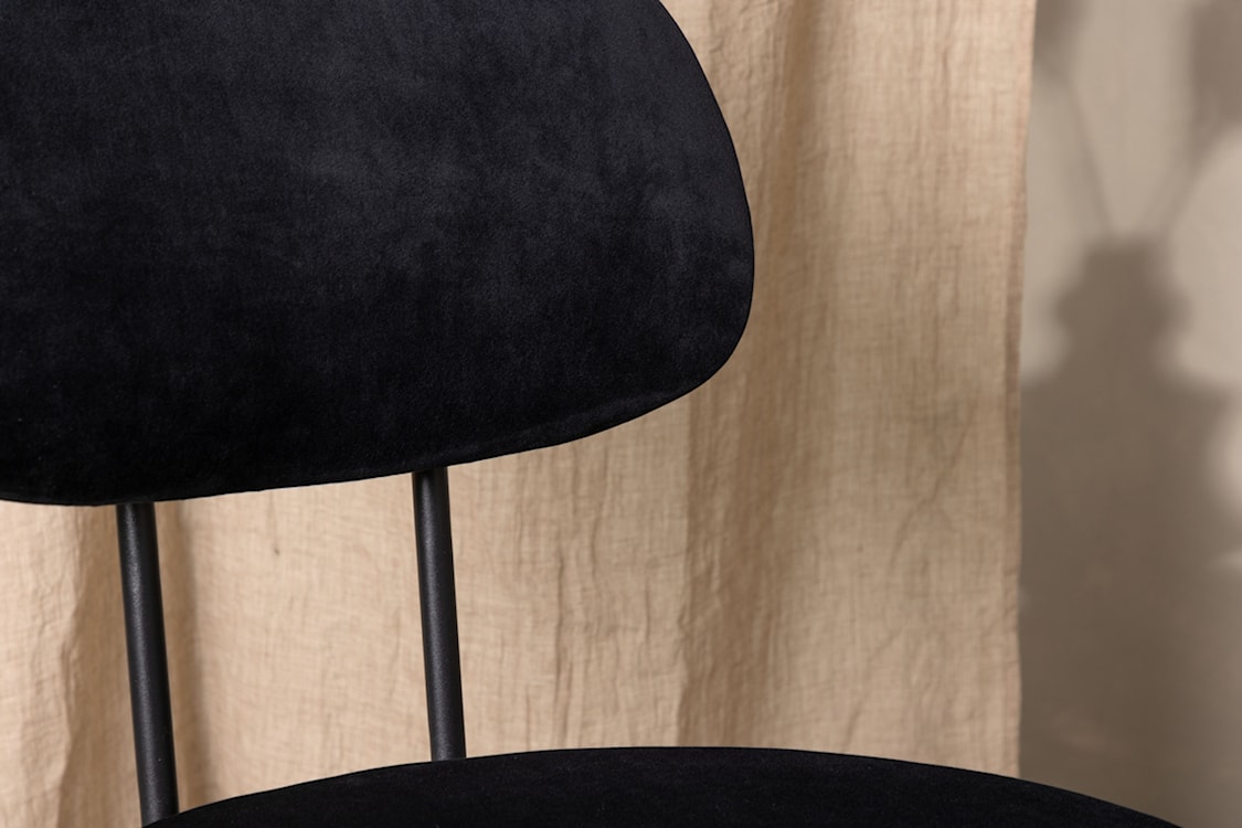 Krzesło tapicerowane Suggle czarny velvet  - zdjęcie 5