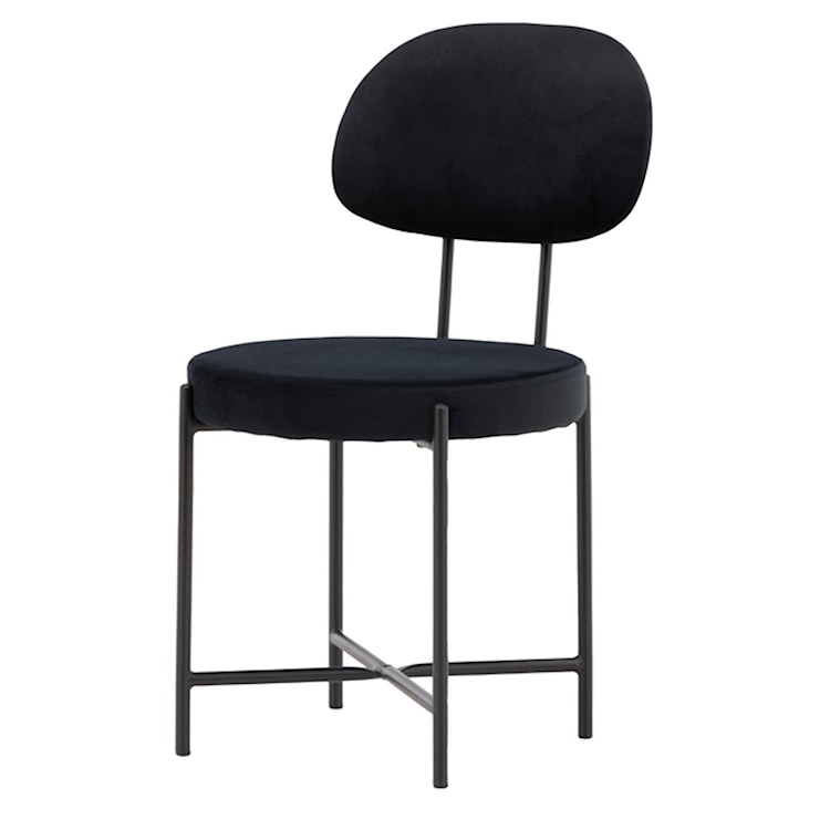 Krzesło tapicerowane Suggle czarny velvet 