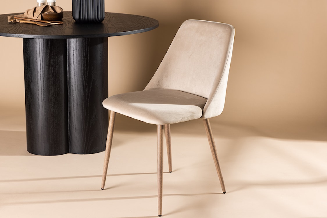 Krzesło tapicerowane Sianne brązowe  - zdjęcie 2