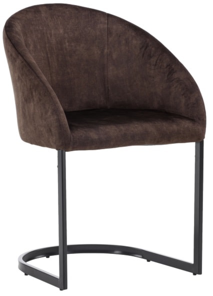Krzesło tapicerowane Haggra ciemnobrązowe