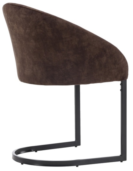 Krzesło tapicerowane Haggra ciemnobrązowe  - zdjęcie 5