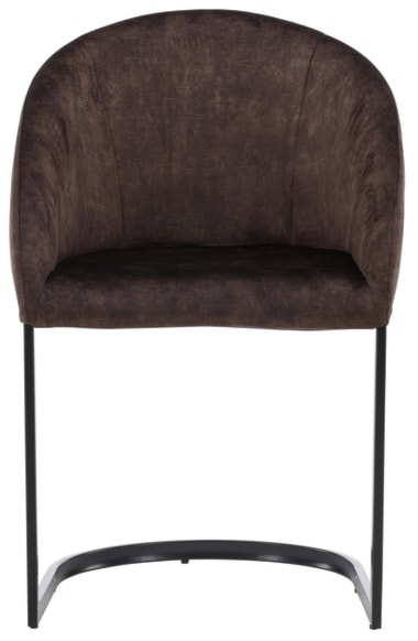 Krzesło tapicerowane Haggra ciemnobrązowe  - zdjęcie 6