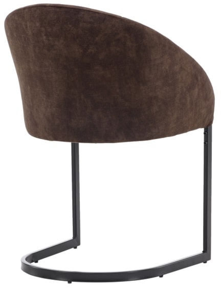 Krzesło tapicerowane Haggra ciemnobrązowe  - zdjęcie 7