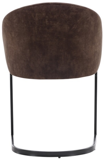 Krzesło tapicerowane Haggra ciemnobrązowe  - zdjęcie 8