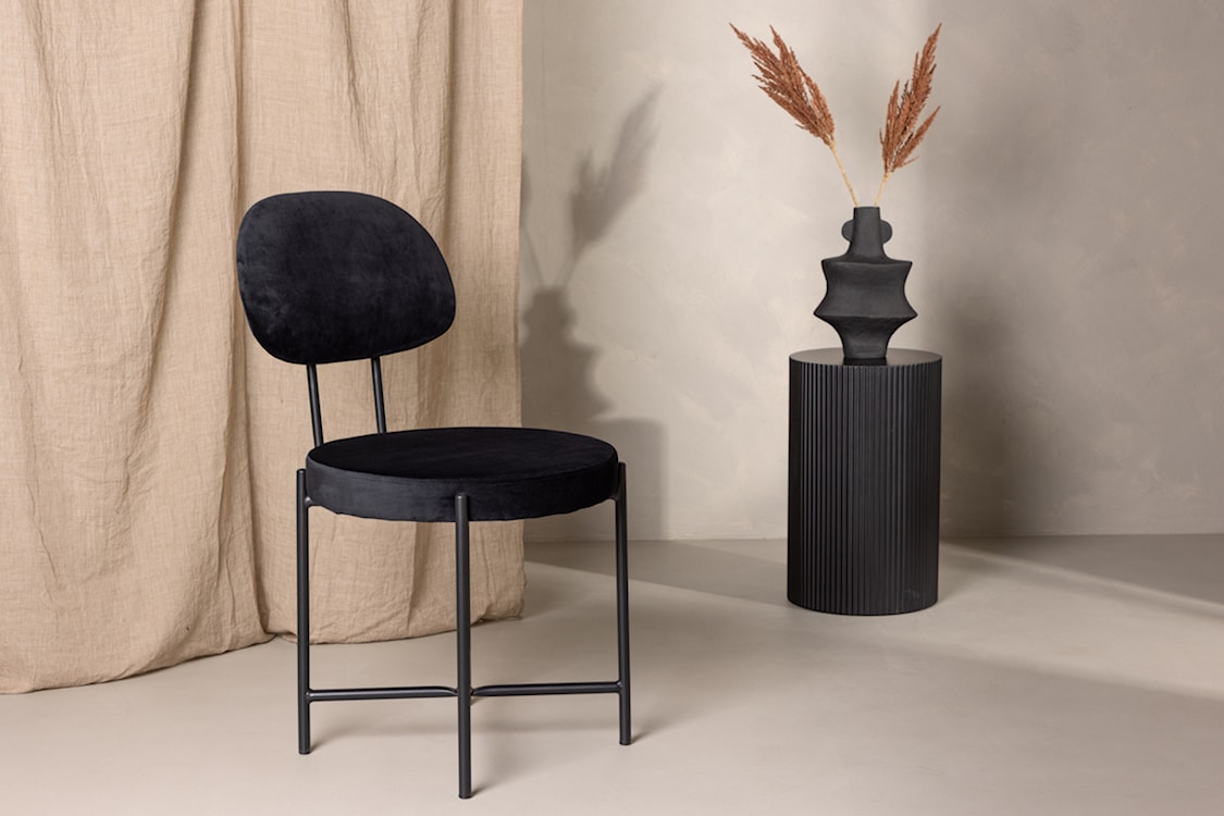 Krzesło tapicerowane Suggle czarny velvet  - zdjęcie 2