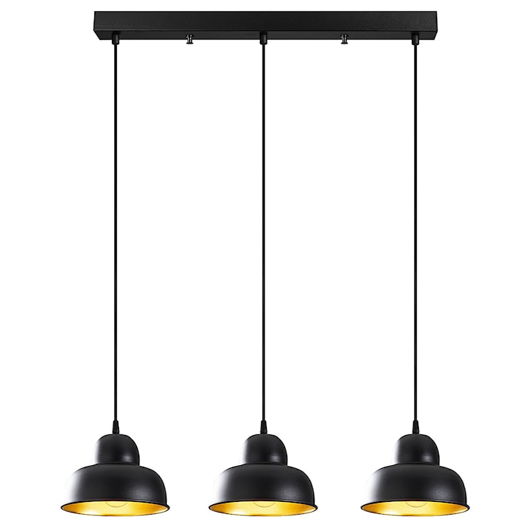 Lampa wisząca Hentima x3 czarna  - zdjęcie 2