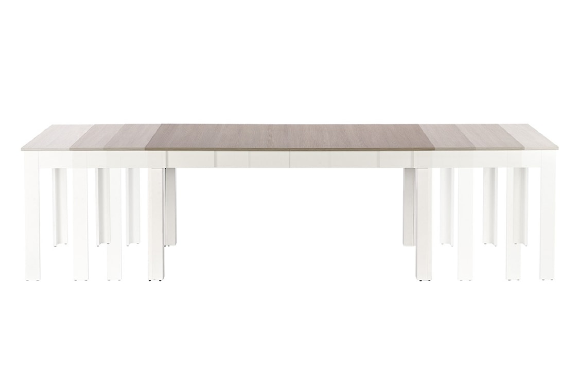 Stół rozkładany Pera 160-300x90 cm biały-dąb sonoma  - zdjęcie 3