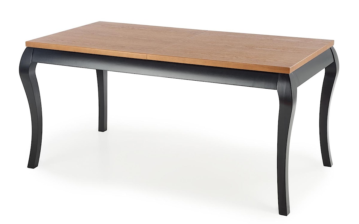 Stół rozkładany Mossibi 160-200x80 cm ciemny dąb/czarny