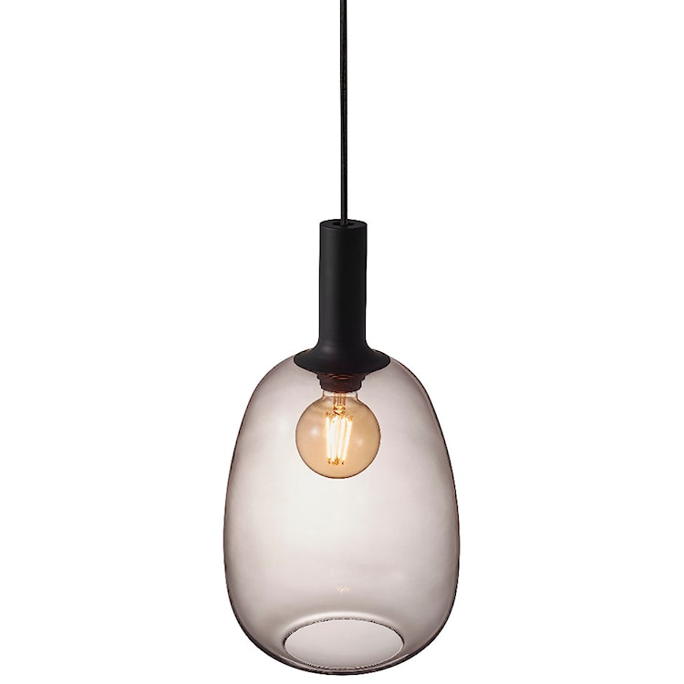 Lampa wisząca Alton średnica 23 cm szare szkło  - zdjęcie 4