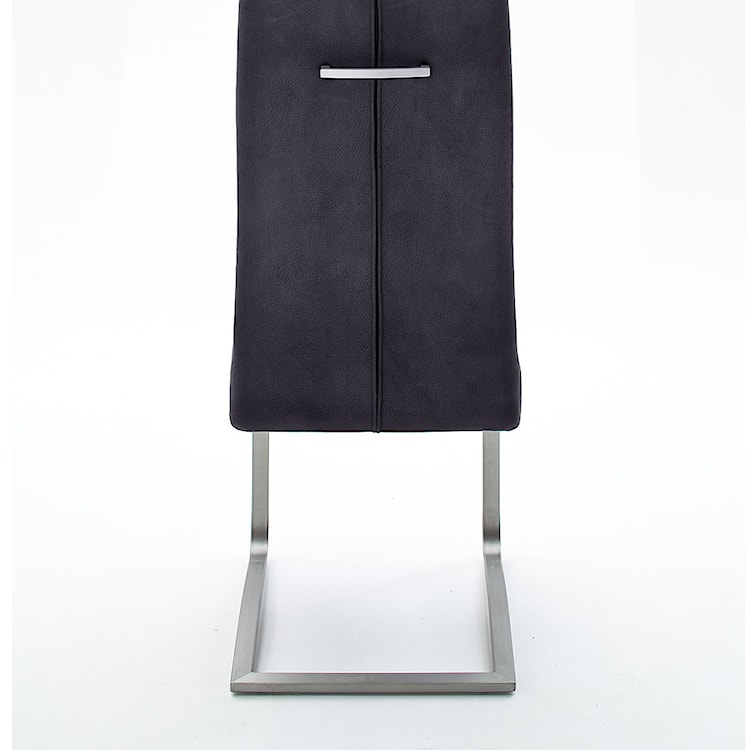 Zestaw dwóch krzeseł tapicerowanych na płozach Achird czarne  - zdjęcie 5