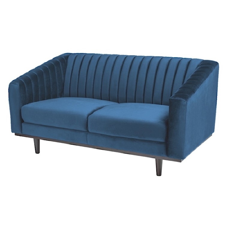 Sofa dwuosobowa Stigby granatowa aksamitna