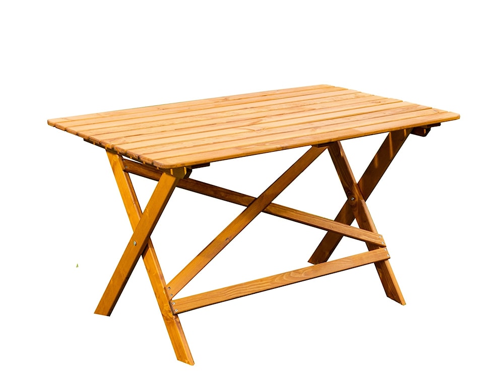 Stół ogrodowy Launters z drewna sosnowego miodowy