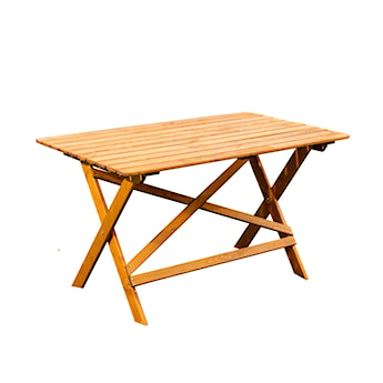 Stół ogrodowy Launters z drewna sosnowego miodowy