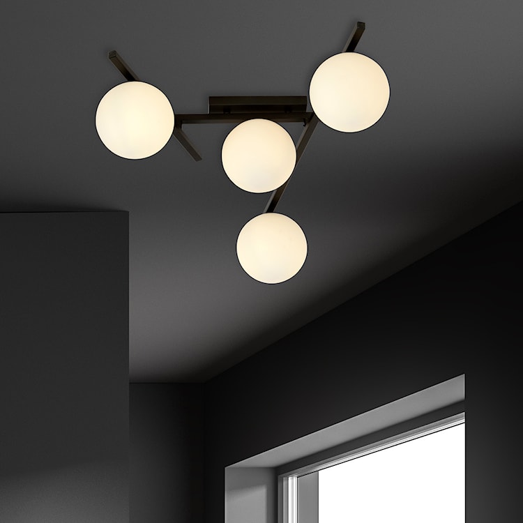 Lampa sufitowa Mohants x4 czarno-biała  - zdjęcie 4