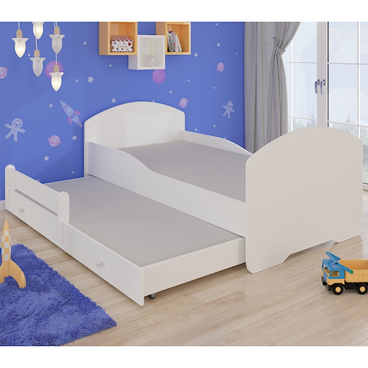 Łóżko dziecięce podwójne Blasius 160x80 cm białe  - zdjęcie 2