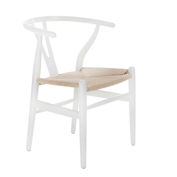 Krzesło Wicker białe  - zdjęcie 8