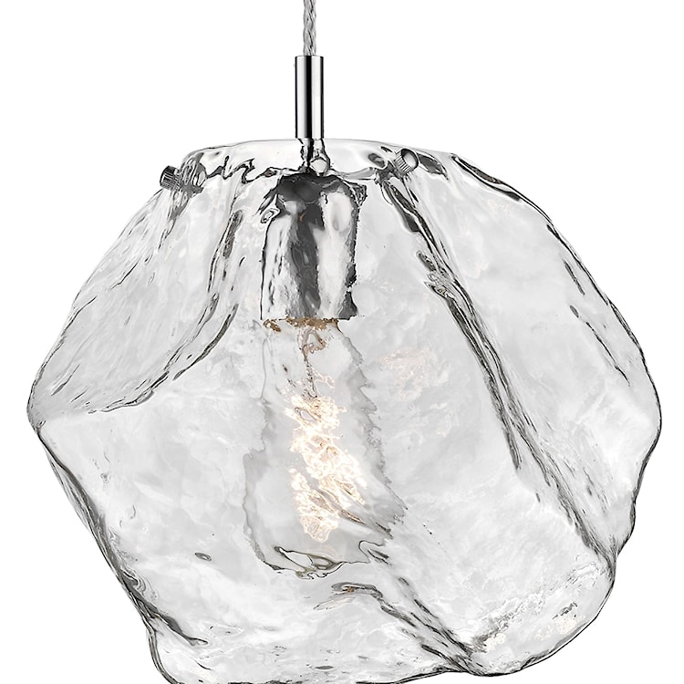 Lampa wisząca Arsenio srebrna duża transparentna  - zdjęcie 2