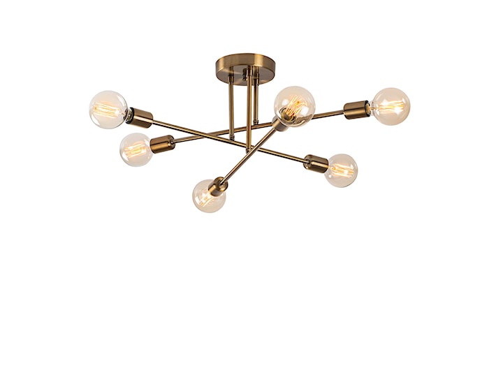 Lampa sufitowa Galium x6 złota