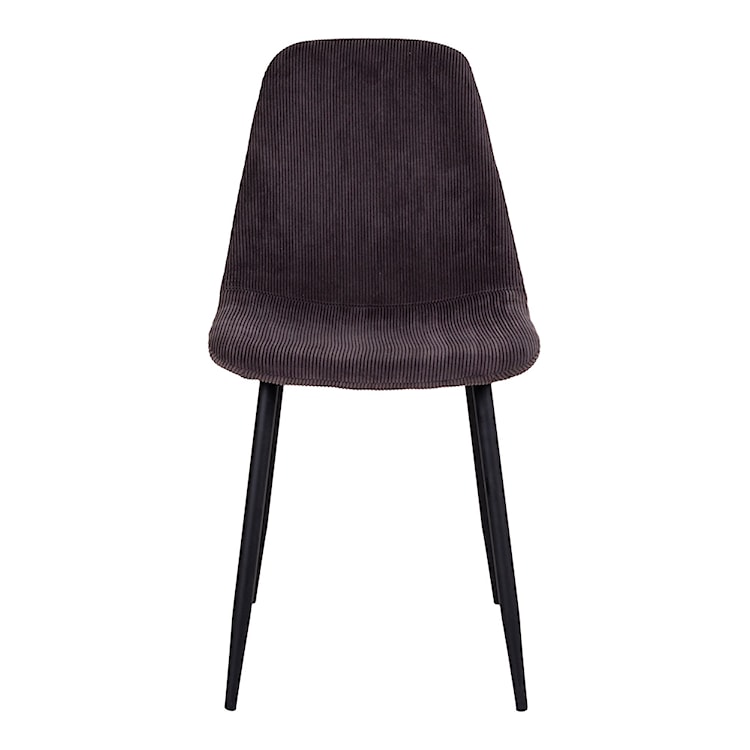 Krzesło tapicerowane Iger ciemnoszare na czarnych nogach  - zdjęcie 4