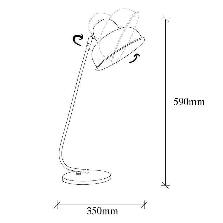 Lampa stołowa Hentima złota  - zdjęcie 9