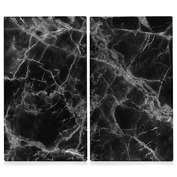 Zestaw desek do krojenia Stonne ze szkła czarny marmur