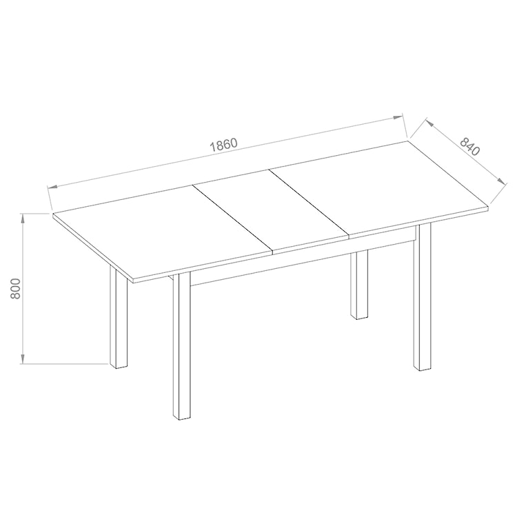 Stół rozkładany Quant 146-186x84 cm  - zdjęcie 7