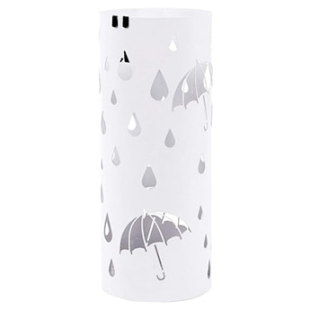 Stojak na parasole Rain metalowy biały na planie koła
