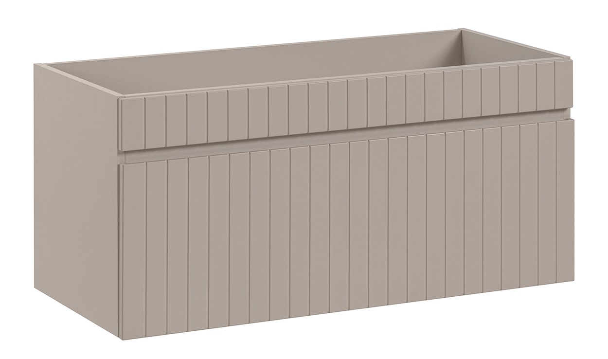 Szafka pod umywalkę Becialls 100 cm Beżowa z białym blatem  - zdjęcie 7