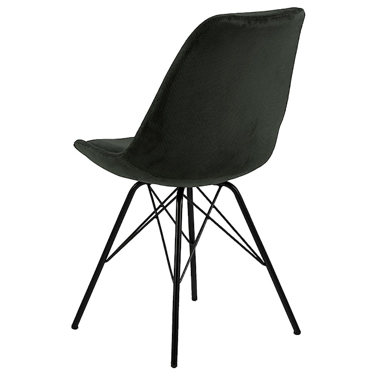 Krzesło tapicerowane Sapodilla ciemnozielone na czarnych nóżkach  - zdjęcie 4