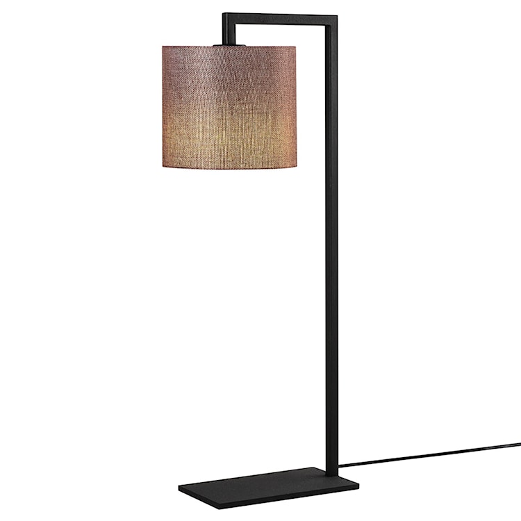 Lampa stołowa Gicanna klasyczna średnica 20 cm brązowa/czarna  - zdjęcie 4