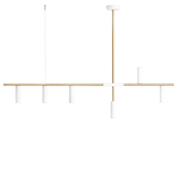 Lampa wisząca Adatry x6 biało-złota