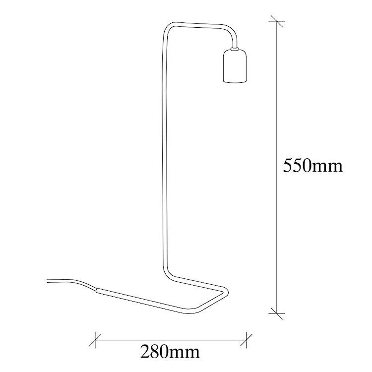 Lampa stołowa Nondity minimalistyczna 55 cm czarna  - zdjęcie 7