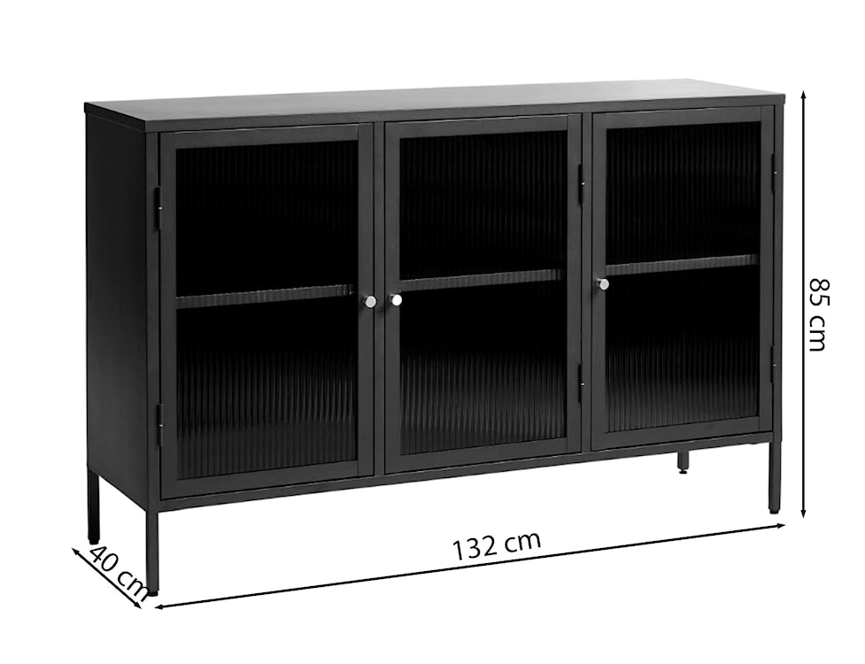 Witryna metalowa Avensunly 85 cm z przeszkleniem zielona  - zdjęcie 5