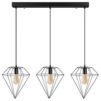 Lampa sufitowa Palmares x3 w kształcie diamentu 134 cm czarna