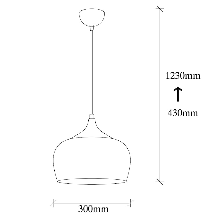 Lampa wisząca Theyro z okrągłym kloszem średnica 30 cm czarna  - zdjęcie 5