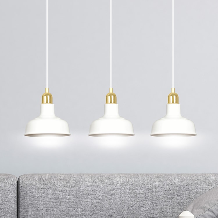 Lampa wisząca Ibere x3 72 cm biała  - zdjęcie 5