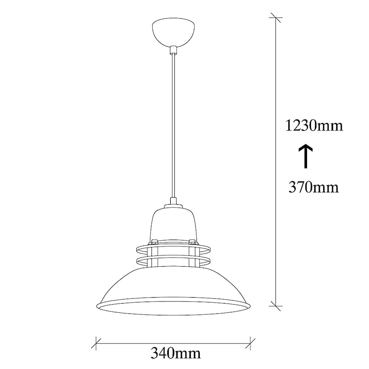 Lampa sufitowa Ardulace industrialna średnica 34 cm czarna  - zdjęcie 5